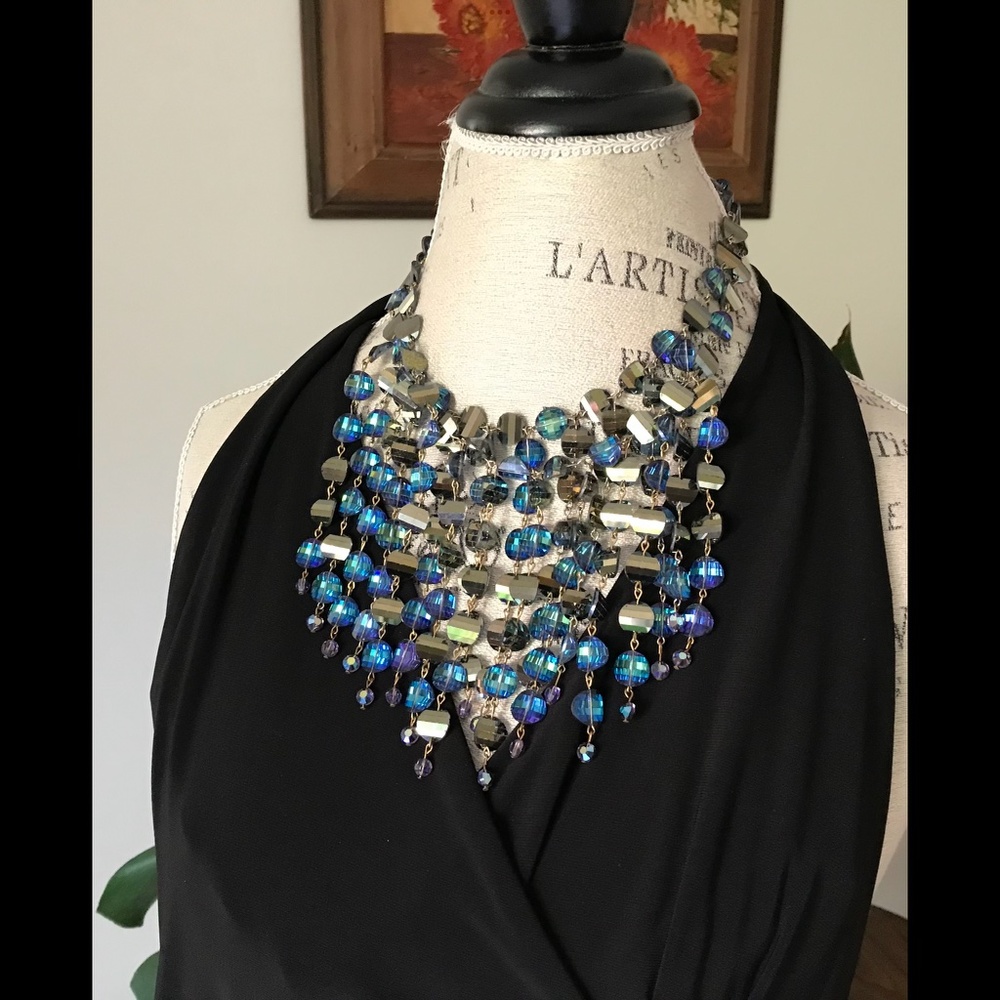 Swarovski Pageant-Worthy Cascade Necklace of Scarce Wisteria Pagoda Crys… - Picture 7 of 12